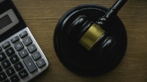 Law and finance. Bankcruptcy, tax law, winning arbitration concept.